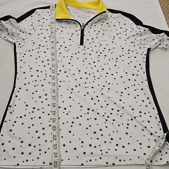 LOHLA SPORT Stellar Pattern Zip-Up Golf Shirt M/L - Picture 5 of 7
